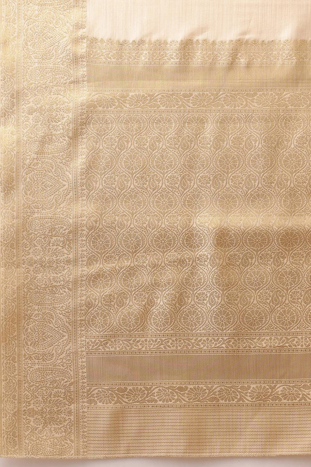 Beige Woven Silk Saree (SZ-ONAM34-3042)