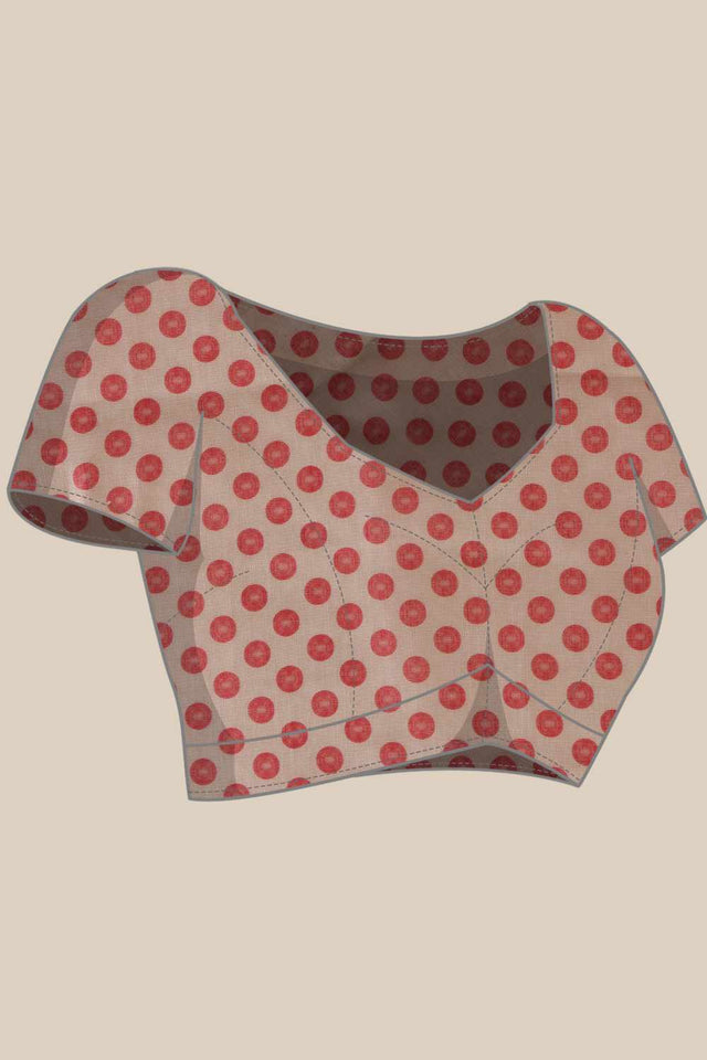 Beige Solid Tissue Saree