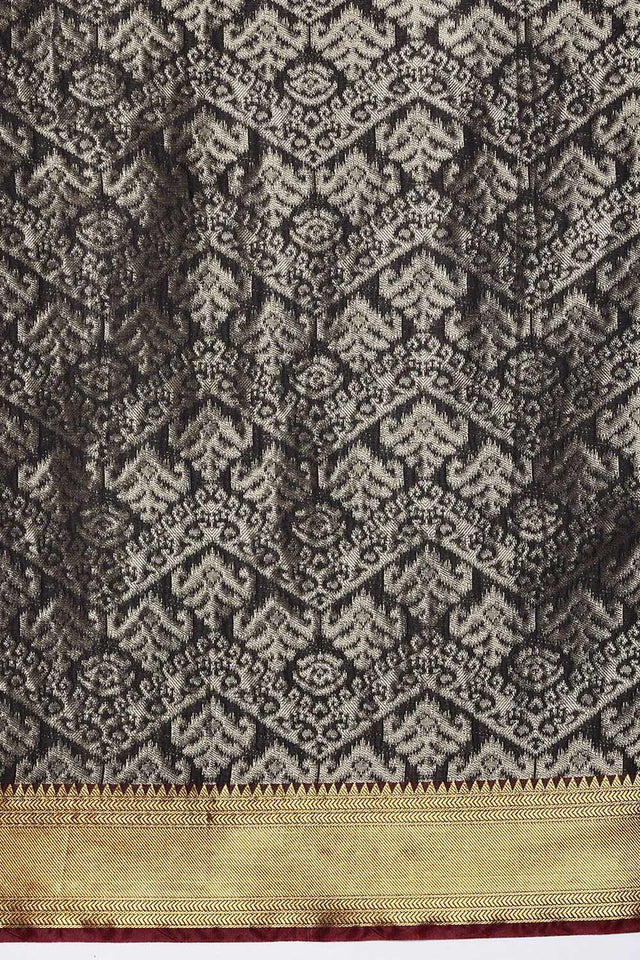 Black Kanjivaram Silk Zari Saree