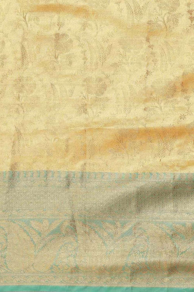 Beige Woven Kanjivaram Silk Saree