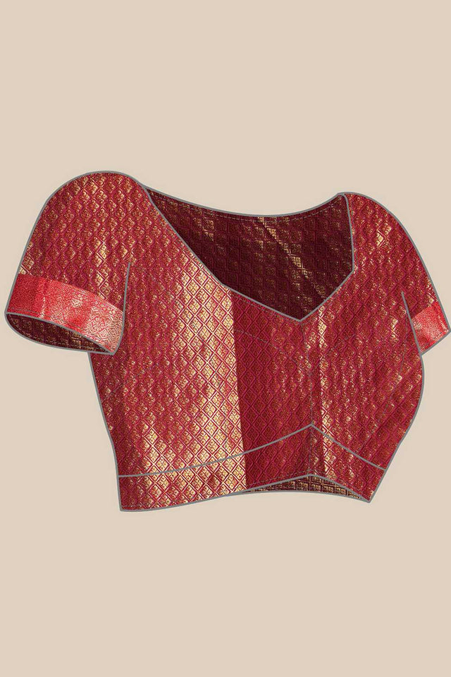 Turquoise Zari Woven Kanjivaram Silk Saree