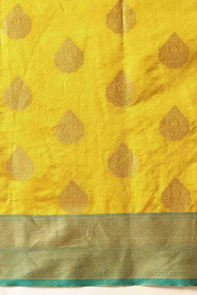 Yellow Zari Woven Kanjivaram Silk Saree