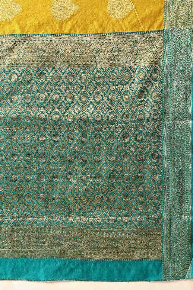 Yellow Zari Woven Kanjivaram Silk Saree