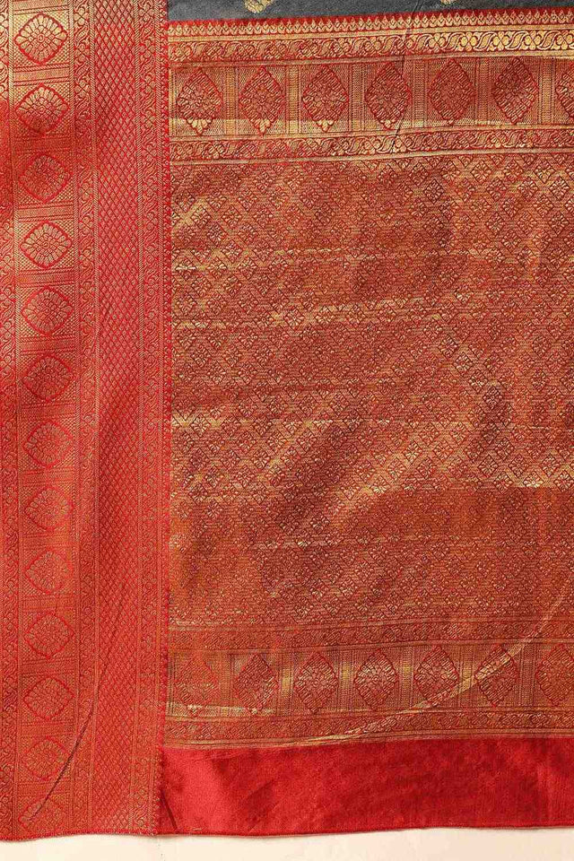 Grey Zari Woven Kanjivaram Silk Saree