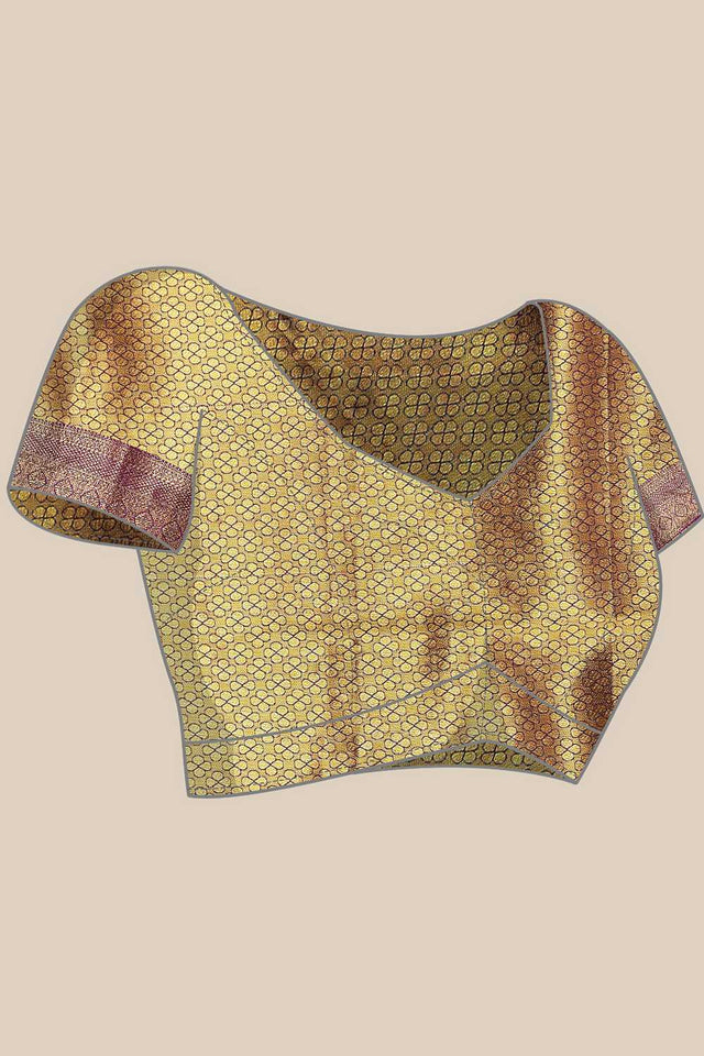 Pink Zari Woven Kanjivaram Silk Saree