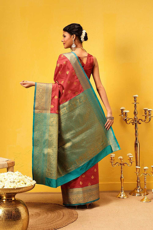 Red Zari Woven Kanjivaram Silk Saree