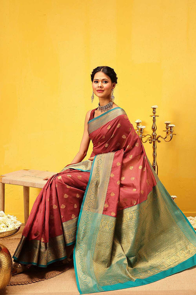 Red Zari Woven Kanjivaram Silk Saree