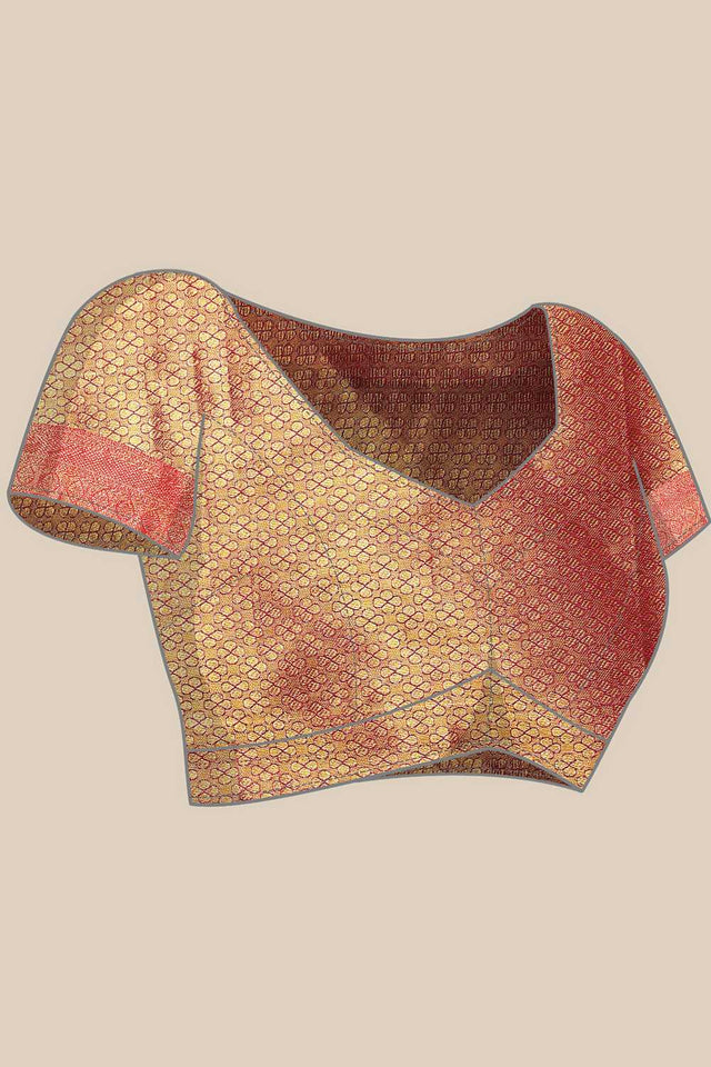 Turquoise Zari Woven Kanjivaram Silk Saree