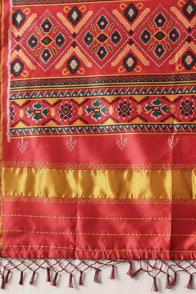Black Patola Printed Silk Dupatta (SZDGDP-PATOLA-168)