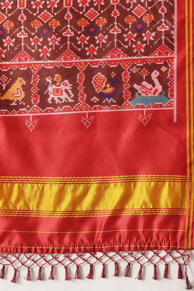 Multi Color Patola Printed Silk Dupatta (SZDGDP-PATOLA-172)