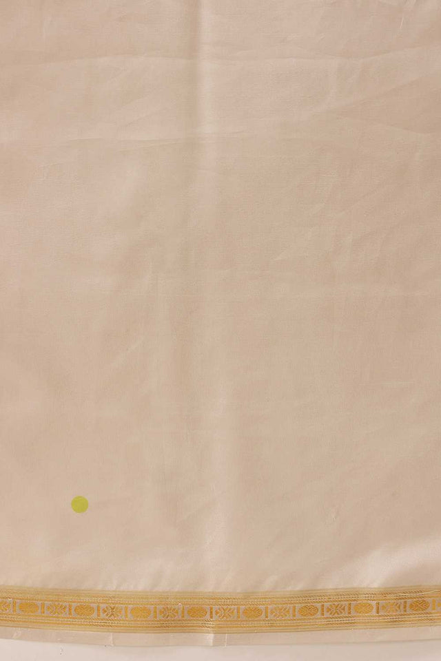 White Floral Printed Art Silk Ready to Wear Saree