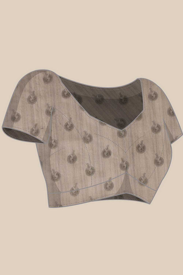 Multi Color Kalamkari Printed Cotton Blend Ready to Wear Saree