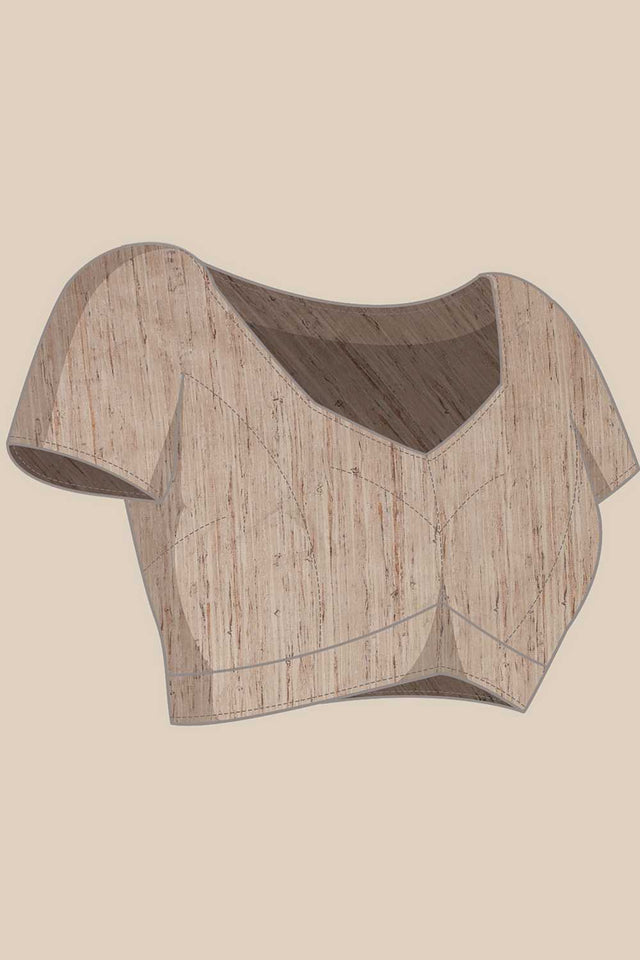 Beige Madhubani Printed Cotton Blend Ready to Wear Saree