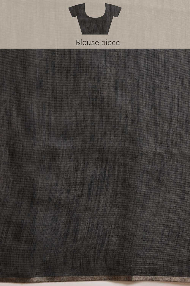 White Abstract Printed Cotton Blend Ready to Wear Saree