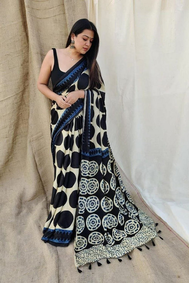 Multi Color Printed Satin Saree (Sudha-180)