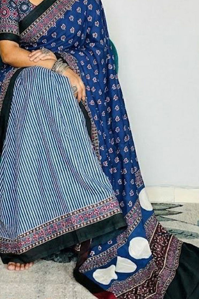 Multi Color Printed Satin Saree (Sudha-207)