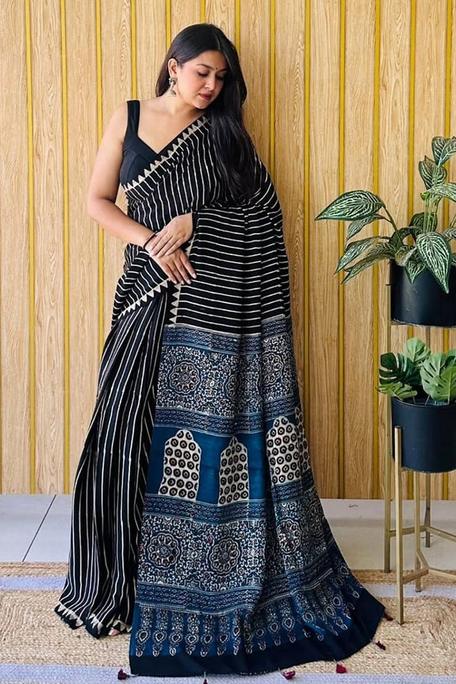 Multi Color Printed Satin Saree (Sudha-221)