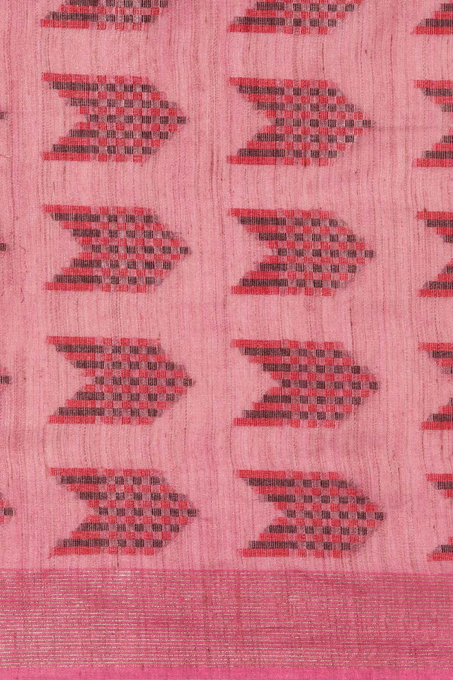 Pink Silk Blend Woven Saree (TCMPPF4E2052)