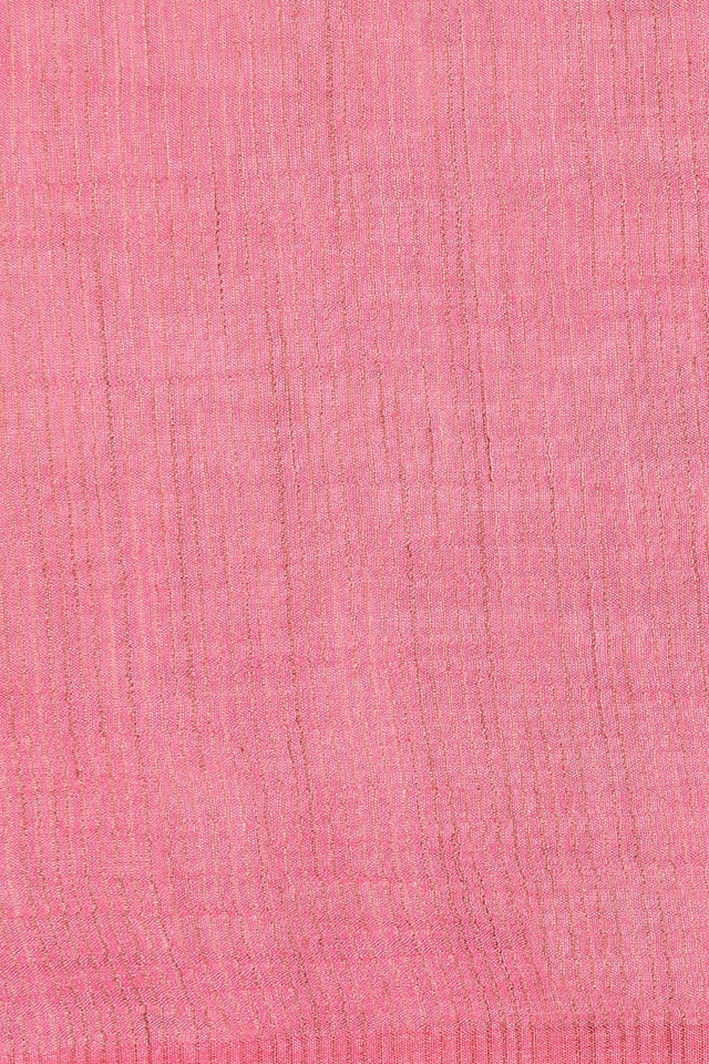 Pink Silk Blend Woven Saree
