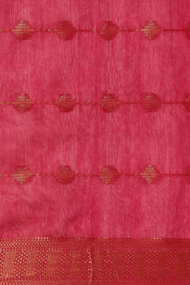 Purple Silk Blend Woven Saree