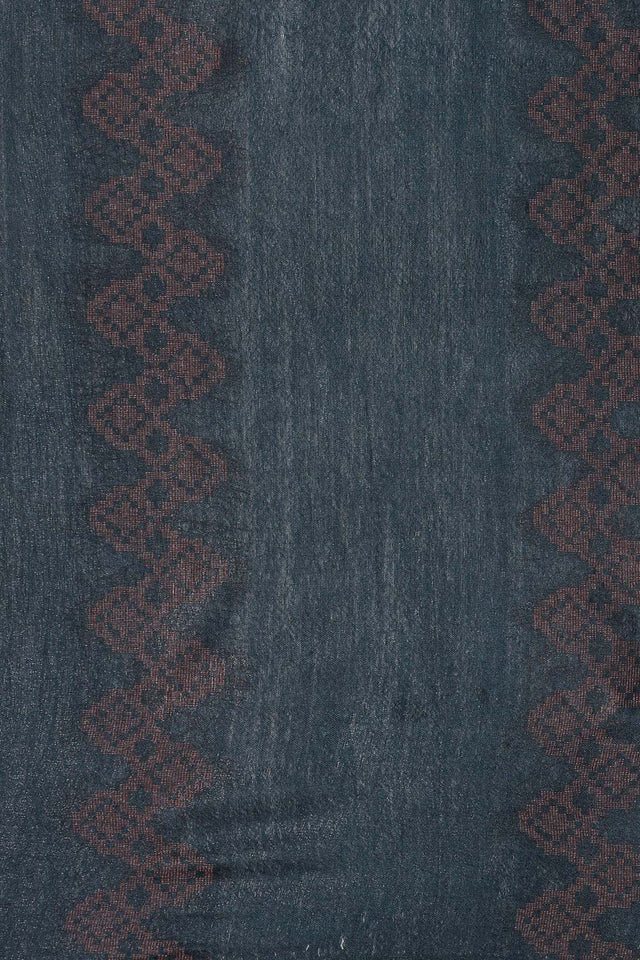 Blue Silk Blend Woven Saree