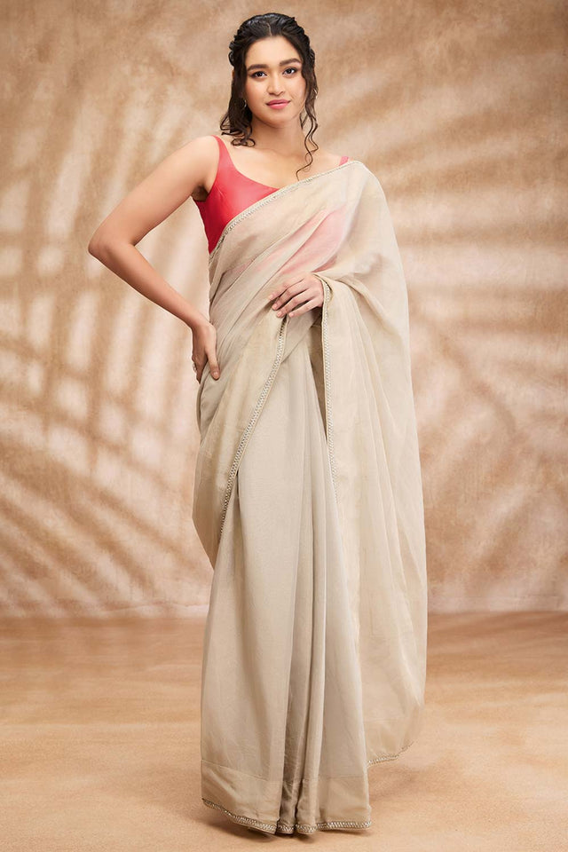 Pink Taffeta Solid Sleeveless Blouse