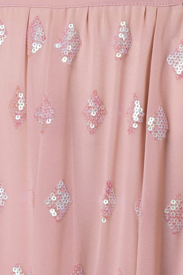 Pink Embroidered Georgette Lehenga (WF-5087-Pink)