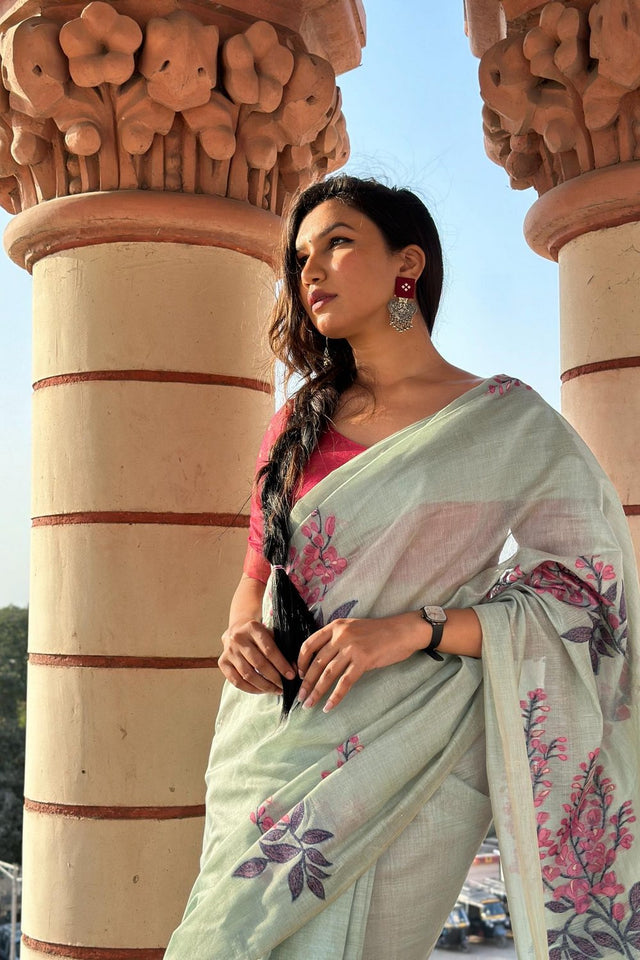 Blue Woven Art Silk Saree (Eth_SR_163)