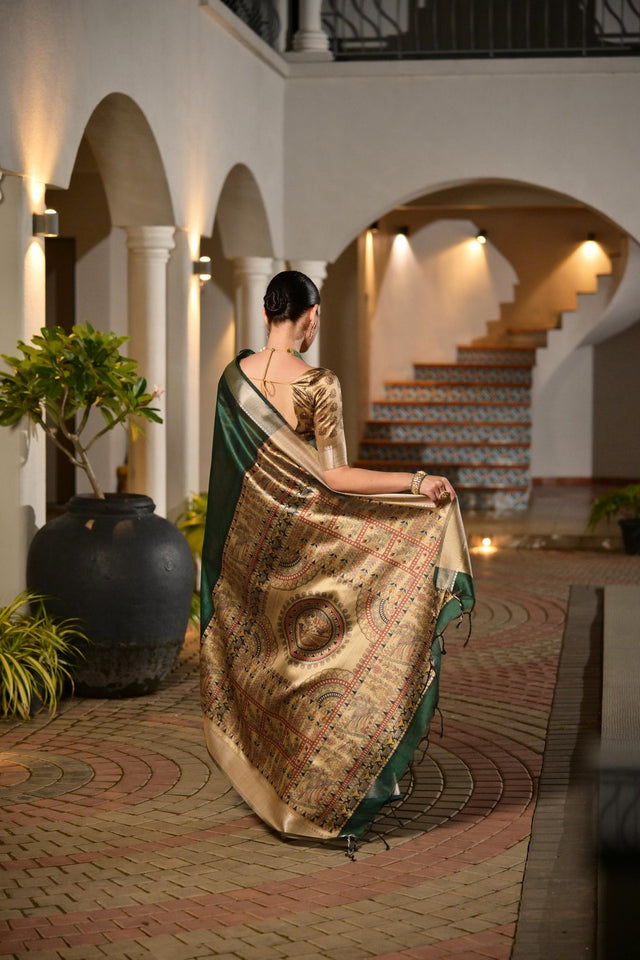 Green Woven Art Silk Saree (Eth_SR_168)