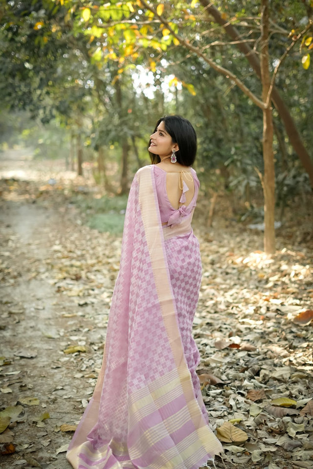 Purple Woven Art Silk Saree (Eth_SR_176)