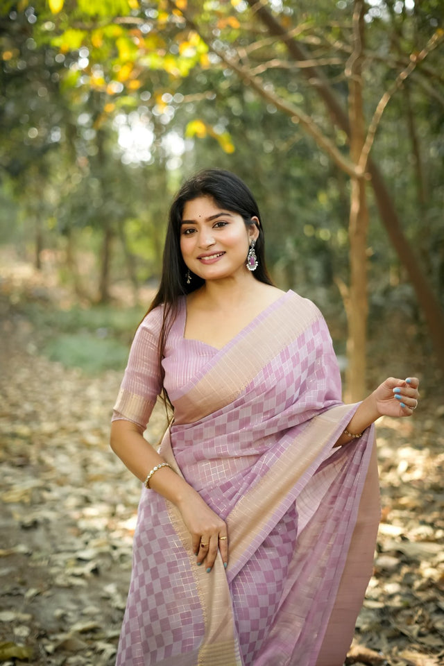 Purple Woven Art Silk Saree (Eth_SR_176)