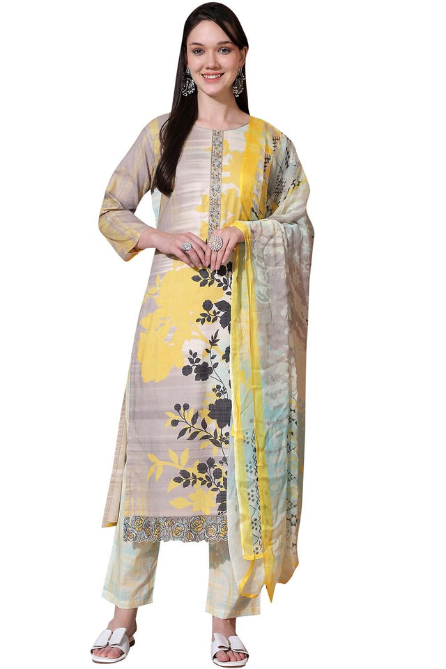 Multi-Color Cotton Digital Printed Kurti Pant Set
