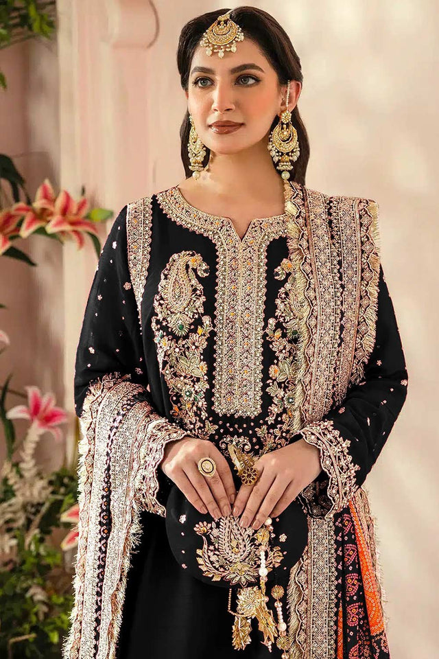 Black Embroidered Georgette Pakistani Suit Set