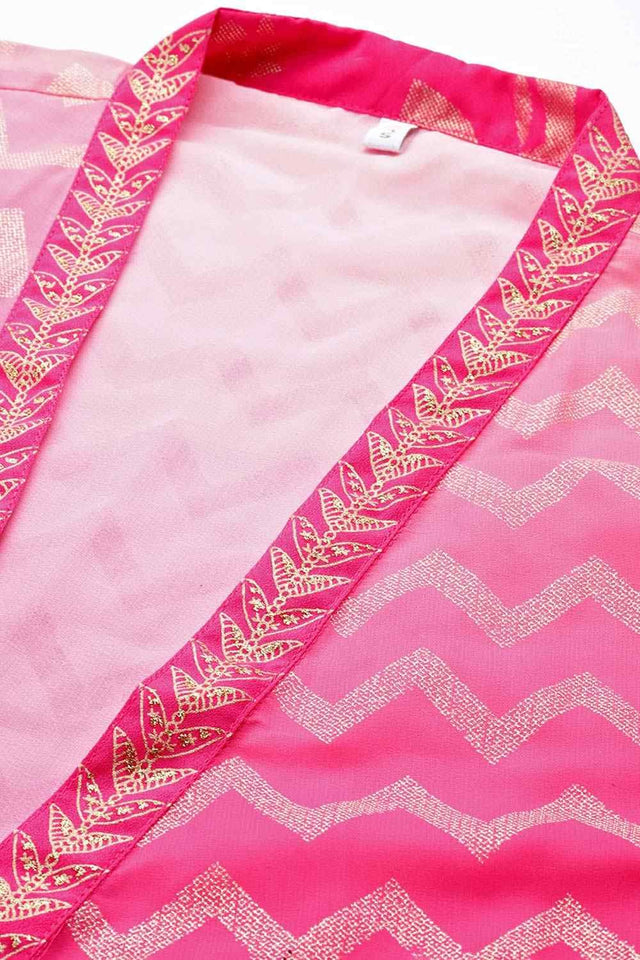 Women's Pink Crepe Printed Co-Ord Set