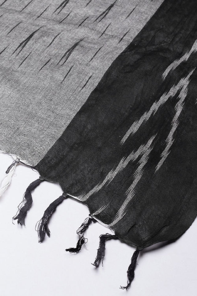 Women's Black Silk Blend Dupatta