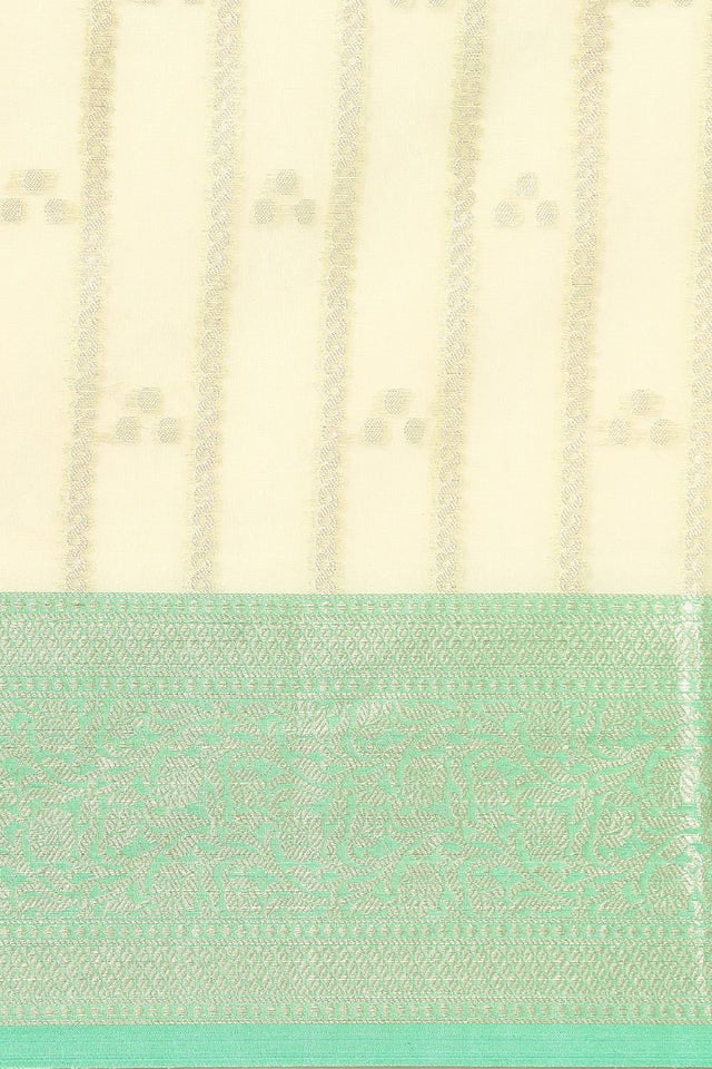 Green Silk Blend Saree