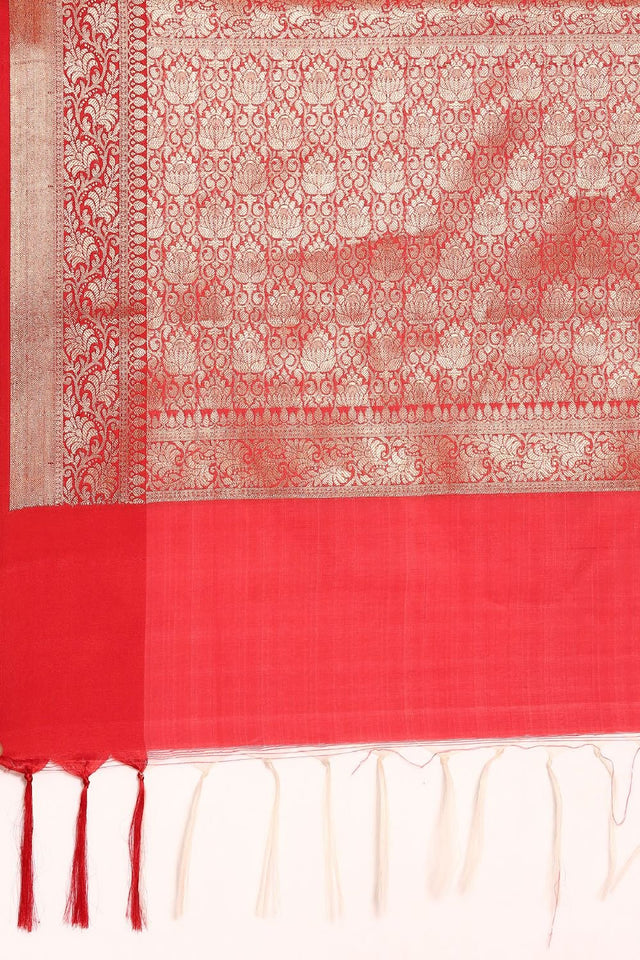 White Silk Blend Saree