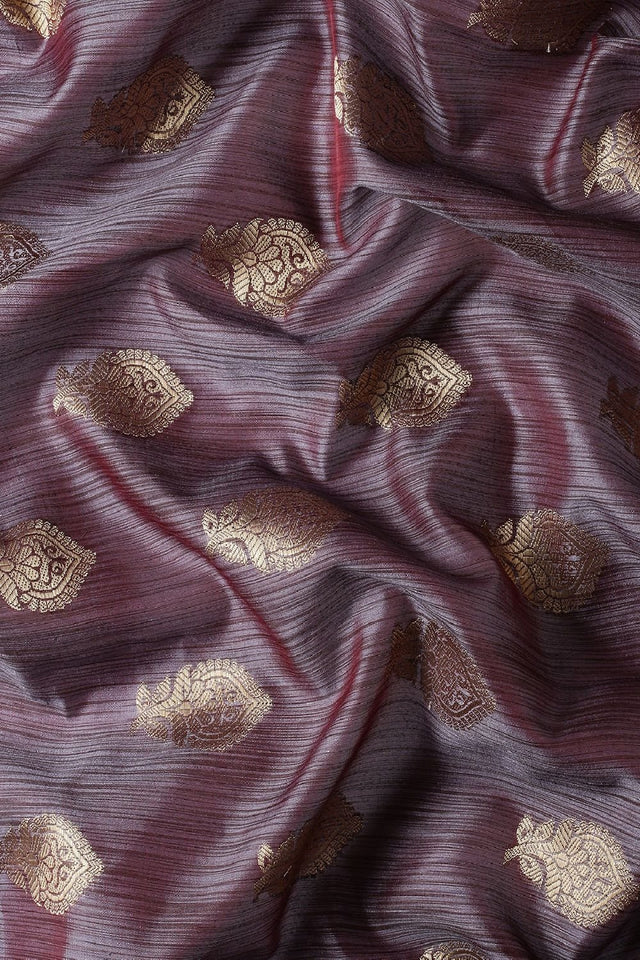 Burgundy Silk Blend Saree
