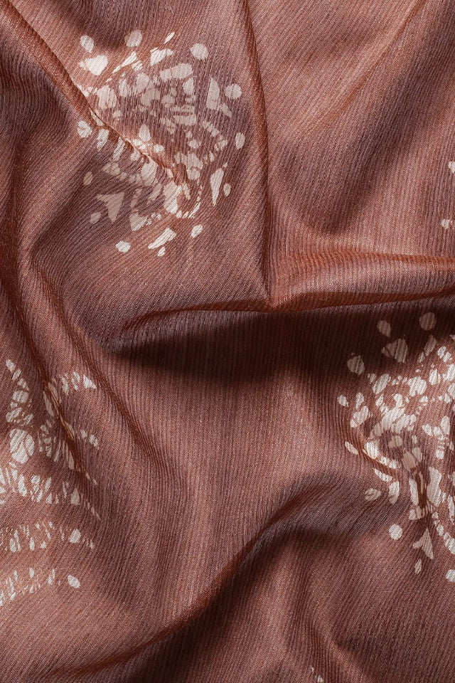 Brown Silk Blend Saree