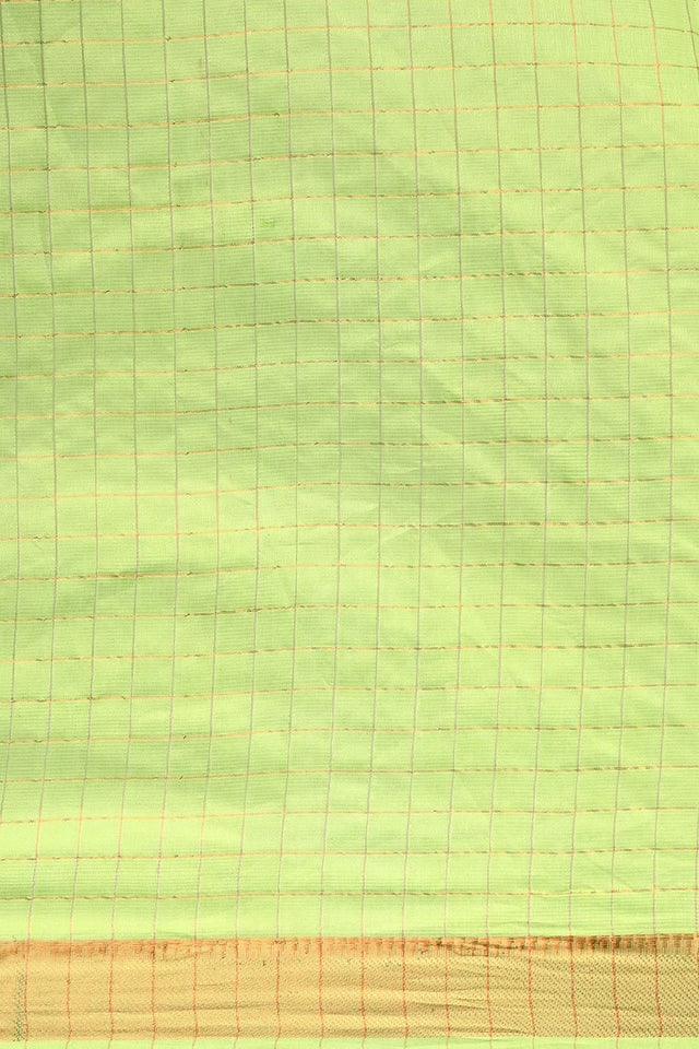 Green Silk Blend Saree