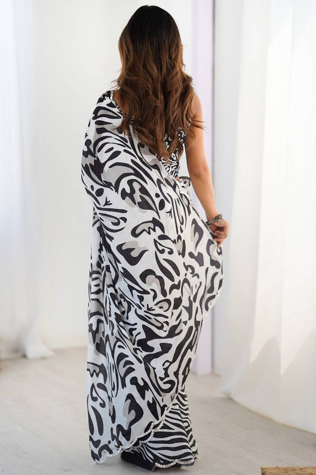 Multi Color Printed Art Silk Saree