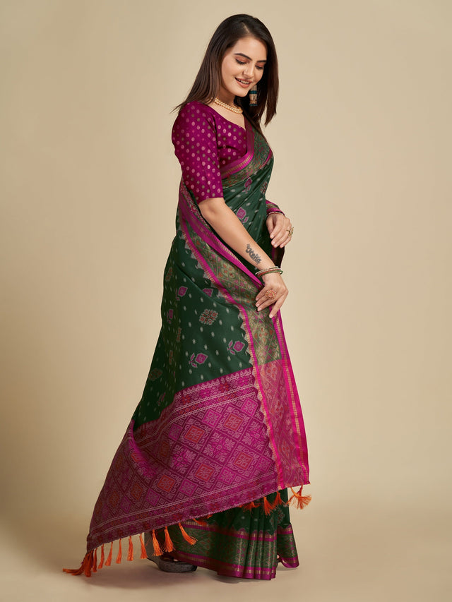 Green Patola Silk Saree