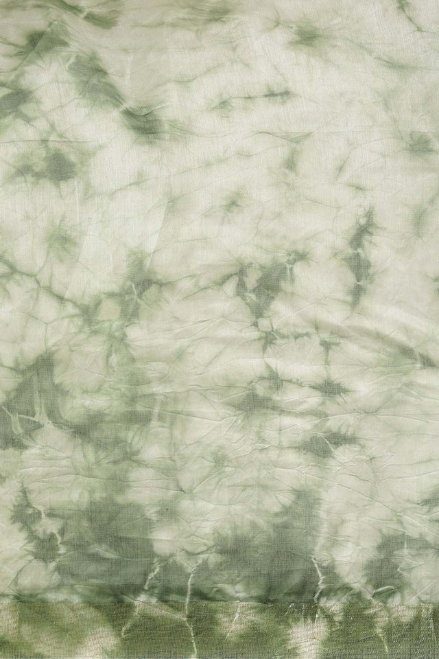 Green Pure Silk Bhagalpuri Tie And Dye Saree