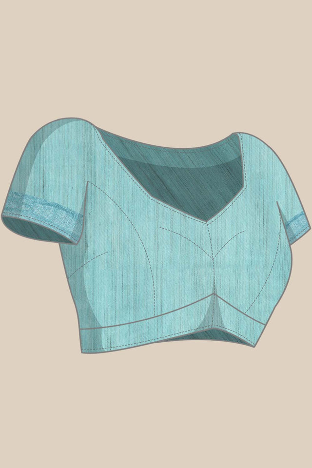 Blue Silk Blend Bhagalpuri Woven Design Saree