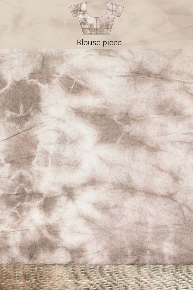 Brown Pure Silk Bhagalpuri Tie And Dye Saree