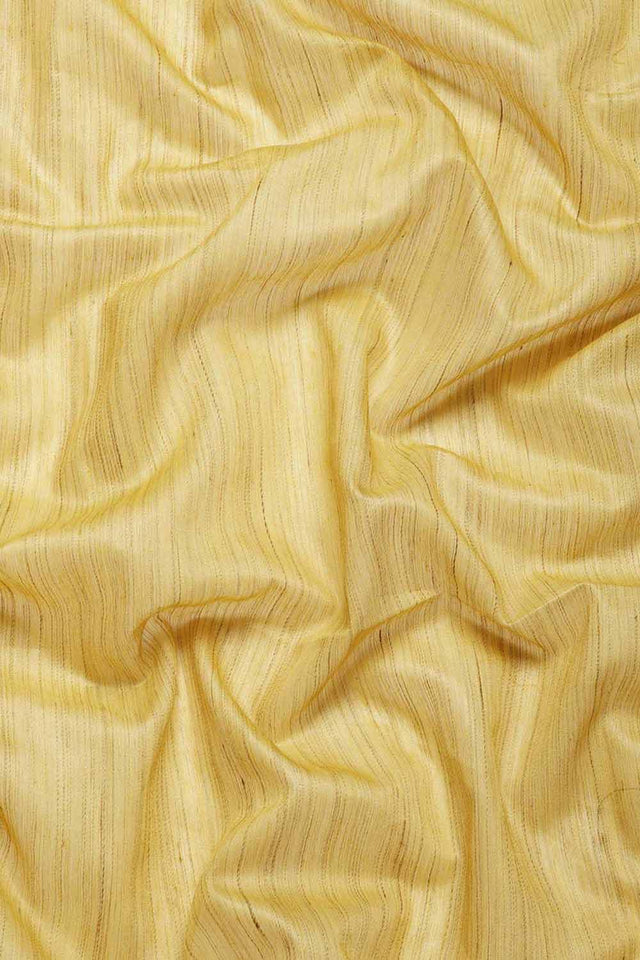 Yellow Silk Blend Bhagalpuri Woven Design Saree