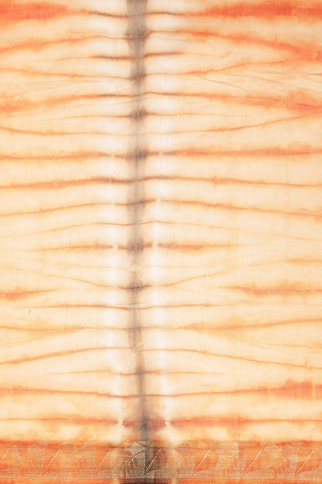 Orange Pure Silk Bhagalpuri Tie And Dye Saree
