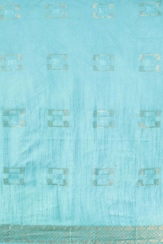 Blue Silk Blend Bhagalpuri Woven Design Saree