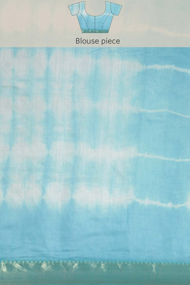 Blue Pure Silk Bhagalpuri Tie And Dye Saree