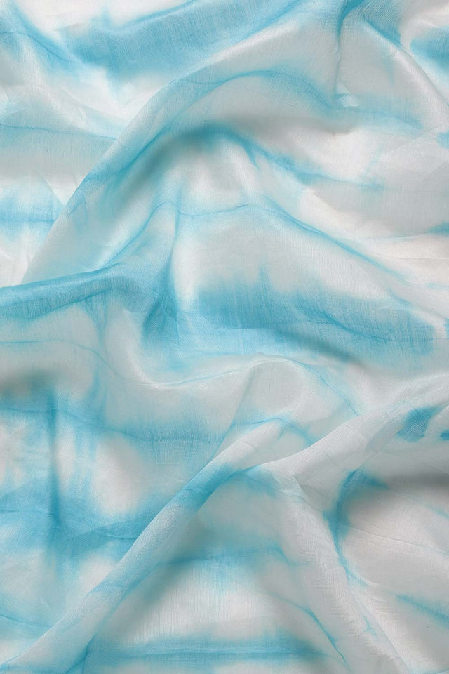 Blue Pure Silk Bhagalpuri Tie And Dye Saree